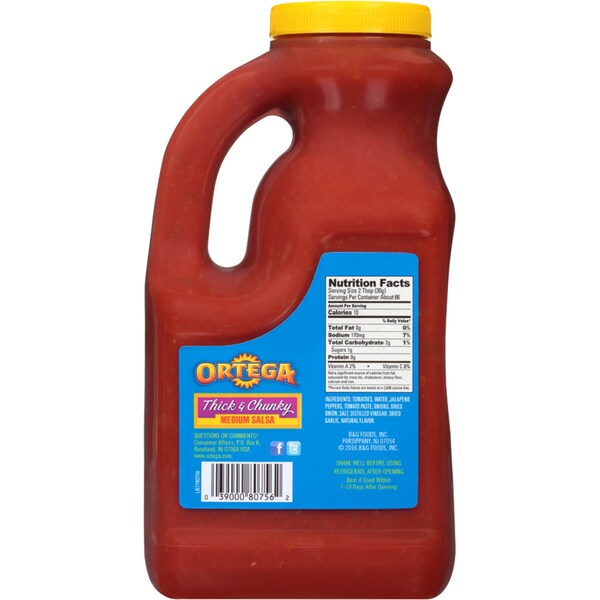 Ortega Thick & Chunky Medium Salsa .5 Gal., PK6